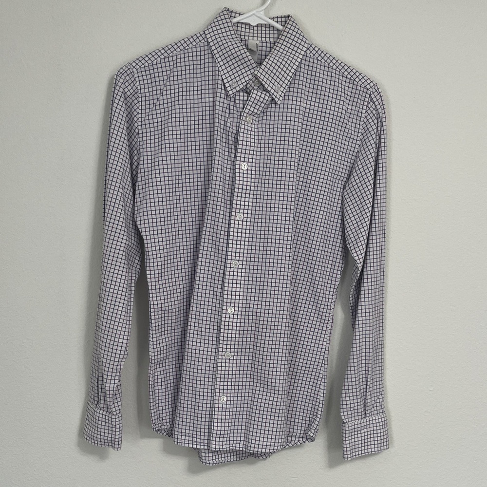 American apparel Men's purple and blue Checkered Shirt